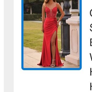 Elegant Red Evening Gown